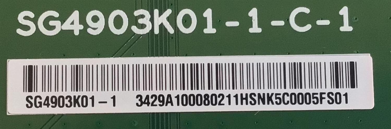 T-CON PARA MONITOR SAMSUNG / NUMERO DE PARTE 3429A10008 / SG4903K01-1-C-1 / DISPLAY SG4903K01-1 / MODELO C49HG90DMR - Imagen 2